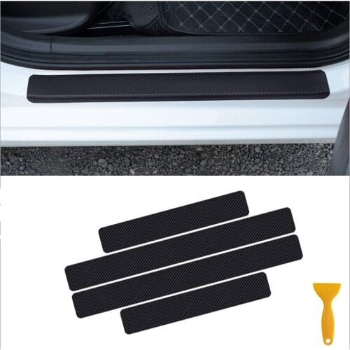 4Pcs Car Door Sill Paste Protector Strip Anti Scratch Sticker For Suzuki SX4 SWIFT Alto Liane Grand Vitara Jimny S-Cross Swift