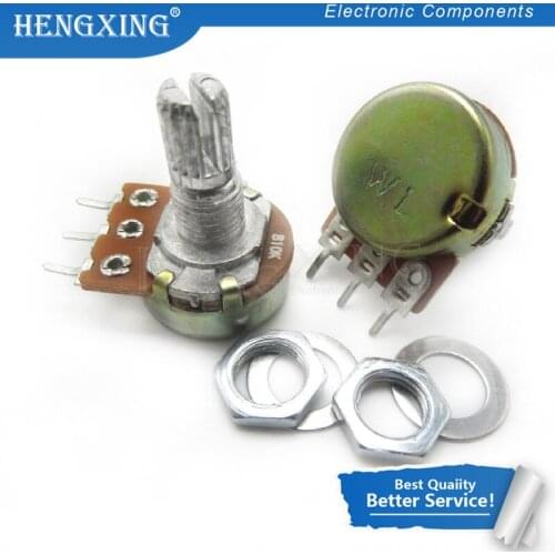 5pcs/lot WH148 15mm Shaft Amplifier Dual Stereo Potentiometer B1K B2K B5K B10K B20K B50K B100K B500K 3Pin 1K 2K 5K 10K 50K 100K