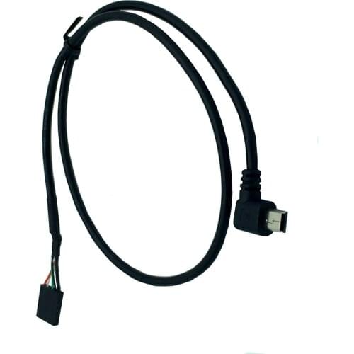 50CM usb mini 5P Male 90 Right angle to 1x 5Pin Female 2.54 USB header motherboard cable