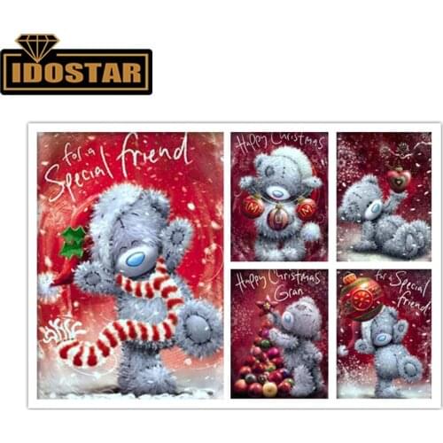 Diamond Embroidery Sale Cartoon Bear Full Drill Square/Round 5D Diamond Painting Cross Stitch Christmas Home Decoration Gift
