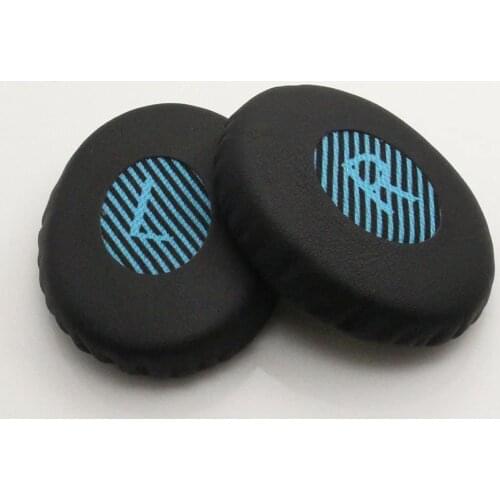 Ear Pads Cushions Compatible with Bose Sound Link On-Ear Headset OE OE2 OE2i Protein Leather (Black/Blue)