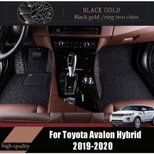 Car Floor Mats Carpets For Toyota Avalon Hybrid 2020 2019 Luxury Double Layer Wire Loop Interior Accessories Styling Protect