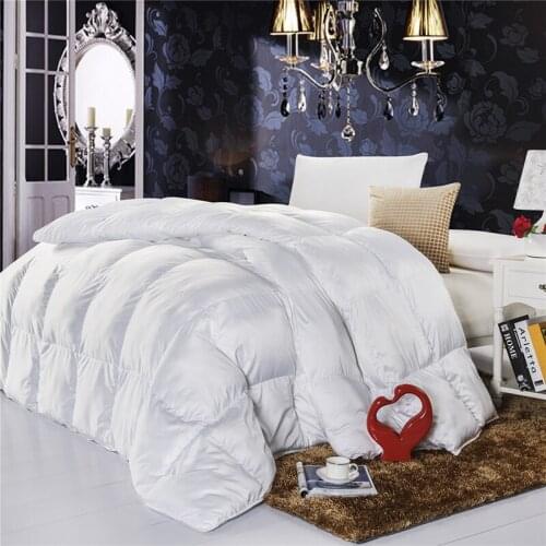 White Luxury Duck/Goose Down Duvet Blanket Comforter Quilt King Queen Twin Size Bed Bedding Filler Thick Autumn/Winter Blanket