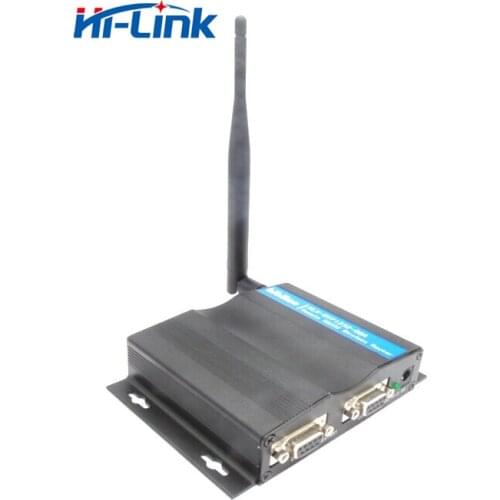 Free Shipping Dual RS232 remote serial wireless router 6DB super gain antenna 5 ethernet ports