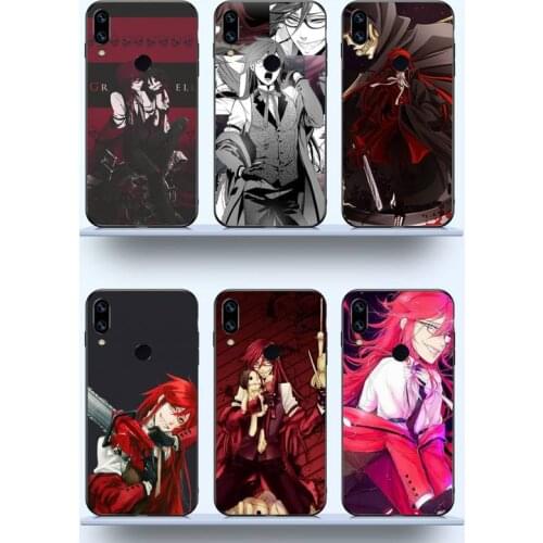 Kuroshitsuji Black Butler Grell Sutcliff Phone Case For Xiaomi Redmi note 7 8 9 t max3 s 10 pro lite luxury design shell coque