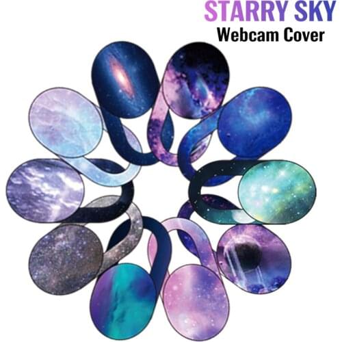 Starry Sky Webcam Cover Shutter Magnet Slider Plastic Mobile Phone Privacy Sticker for Laptops PC Tablet Computer Camera Cover
