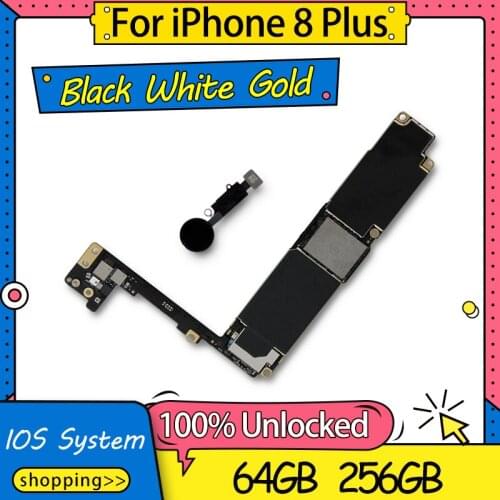 IOS System Motherboard For iPhone 8 Plus 5.5inch With/NO Touch ID,unlocked For iPhone 8 Plus Logic Board Mainboard With Chips