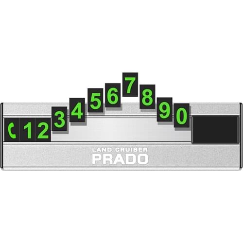 Car Metal Hidden Temporary Parking Card Phone Number Card Plate for Toyota prado land cruiser Accessories Car Styling