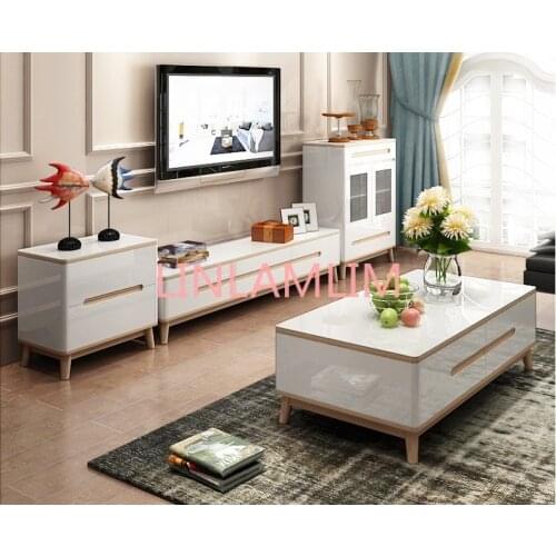 Minimalist designer wooden panel TV Stand modern Living Room coffee table tv led monitor stand mueble tv cabinet mesa tv table