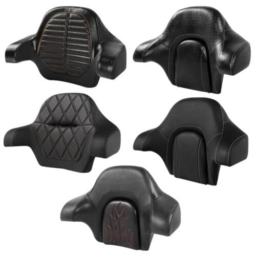 Motorcycle 5 Stytles King Chopped Trunk Backrest Pad For Harley Touring Street Glide 14-20