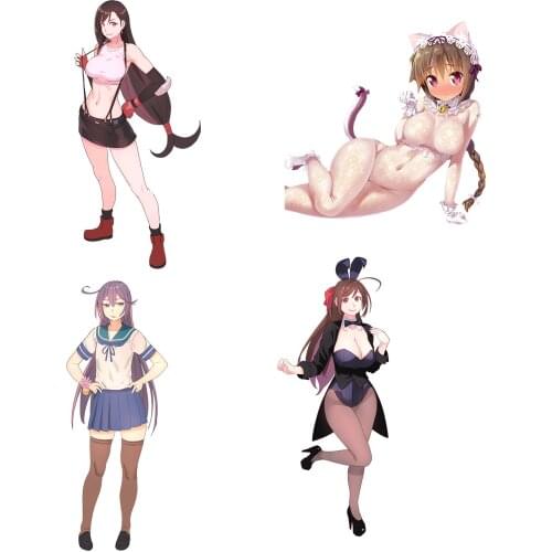 Three Ratels CDM292 Lovely cats ear maid car hood sticker laptop decal home decoration accessories for living room