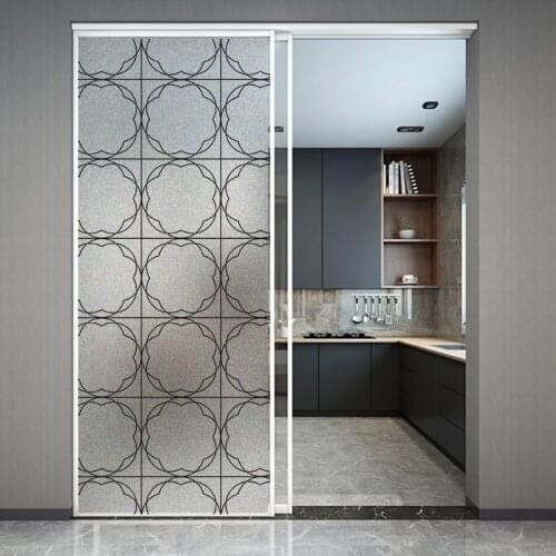 Nordic Geometry window Glass Sticker no glue static Privacy Custom size bathroom Sliding door decorative film for furniture