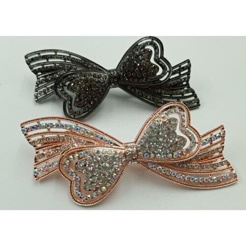 NEW Korea Barrettes Hairpins Rhinestone Crystal Flower Leaf Hair Clip Bridal Hair Accessories Jewelry For Women Girls