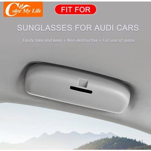 New Upgrade Car Glasses Holder Case Sunglass Holder Box for Audi Q3 Q5 SQ5 Q7 A1 A3 S3 A4 A6 A7 S6 S7 S4 RS4 A5 S5 2013 - 2021