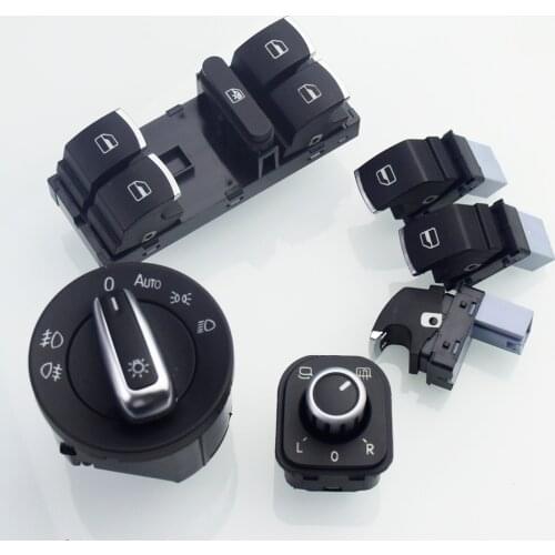 Headlight Switch Side Mirror Push Button Window Switch For transporter t5 touran for seat alhambra