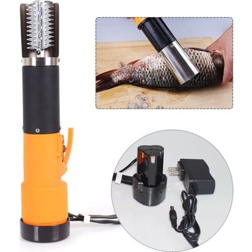 Rechargeable Electric Fish Scaler Waterproof Fishing Scalers Clean Fish Remover Cleaner Descaler Scraper Seafood Tool US Plug