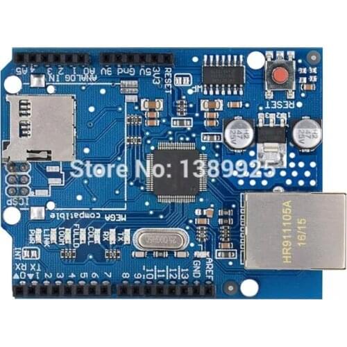 Ethernet Shield W5100 For 328 UNO Mega1280 2560(support micro SD card)