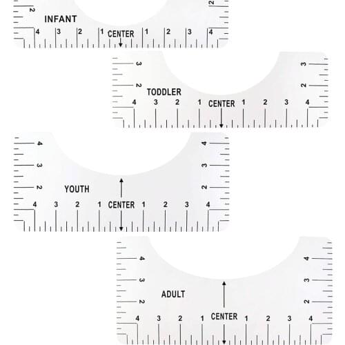 T-Shirt Ruler Guide, Clothing Tailor Round Neck Calibration Alignment Tool, Sewing Dressmaking Pattern Design Drawing Template