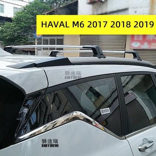 SHITURUI For HAVAL M6 2017 2018 2019 + Serultra quiet truck roof bar car special aluminum alloy belt lock