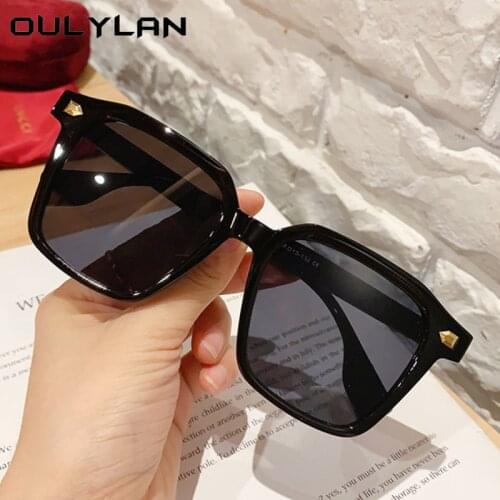 Oulylan Vintage Square Sunglasses WomenFashion Oversized Sun Glasses Men Brand Designer Outdoor UV400 Colored Glasses 2021 Trend