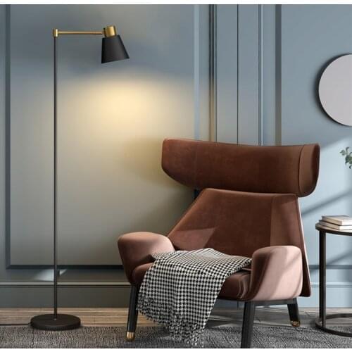Modern Floor Lamp Nordic Iron Black Floor Lamps For Living Room Bedroom Study Decoration Light Home LED Standing Lamp