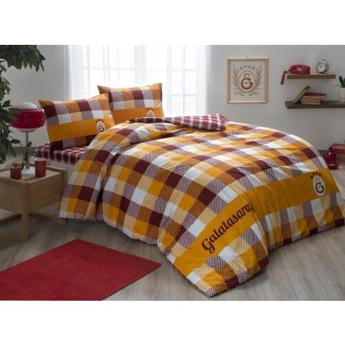 Tac Duvet Set Galatasaray Ekose 4 Pieces Taraftar 200x220 Cm
