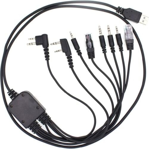 USB programming data cable 8IN1 work with BAOFENG /HYTERA/ TK/TYT 8 in 1 programming frequency cable