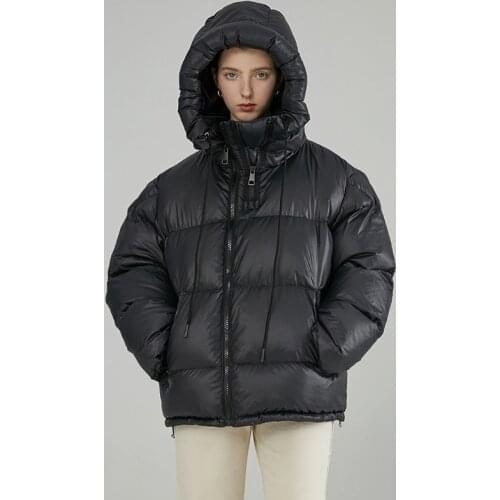 Women 90% White Duck Down Jacket 2021 Fashion Down Coat Winter Short Puffer Feather Female Parkas Oversize Black Parka Outwear