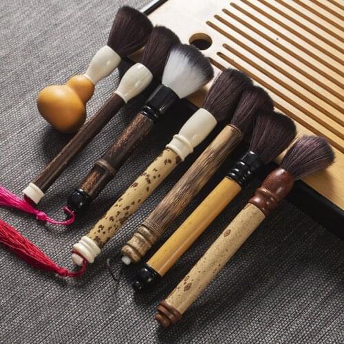 1Pc bamboo Tea Brush Creative Tea pen Tea accessories manually bamboo Crafts Tea Tray Cleaning Brush