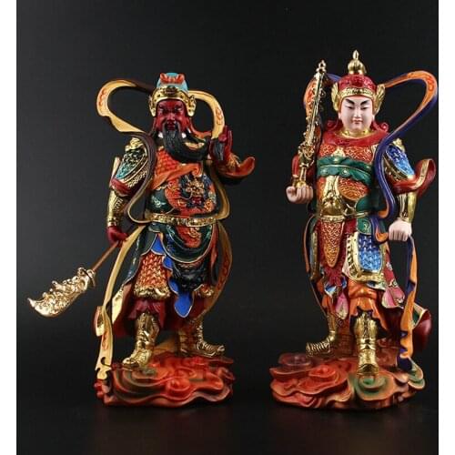 1 pcs Sangharama Bodhisattva, Resin painting Guan Gong, Buddha statues, Dharma, wealth, Peace Sculpture Resin Craft Decoration