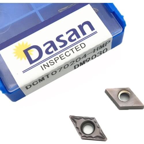 10pcs DCMT070204 DCMT070208 HMP Carbide Inserts dcmt Good Quality CNC Turning Tool Knife Blades Lathe Cutter for Stainless Steel