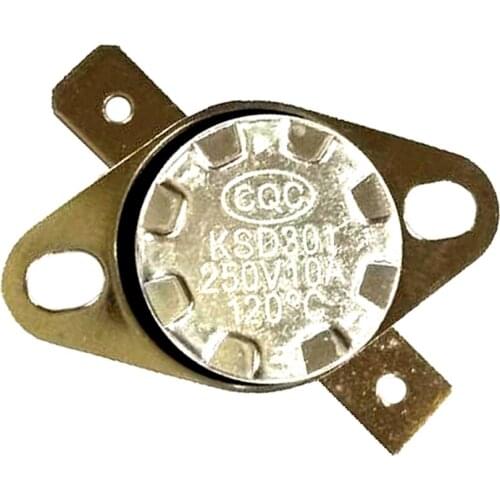 2pcs Temperature Control Switch Thermostat 120°C N.C. Normal Closed