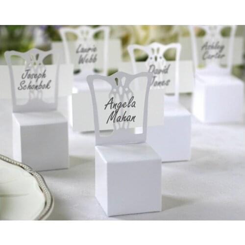 200pcs Wedding White Chair Candy Box Wedding Gift Box Wedding Favors (no have card)