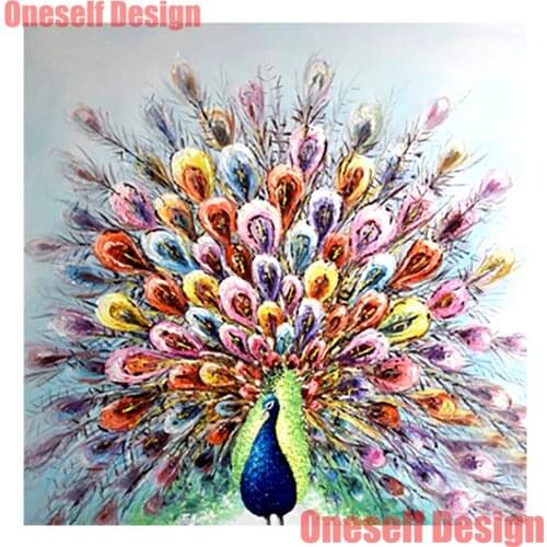 2020 new 5d diamond embroidery full peacock 5d diamond mosaic sale peacock rhinestone pictures christmas decorations for home