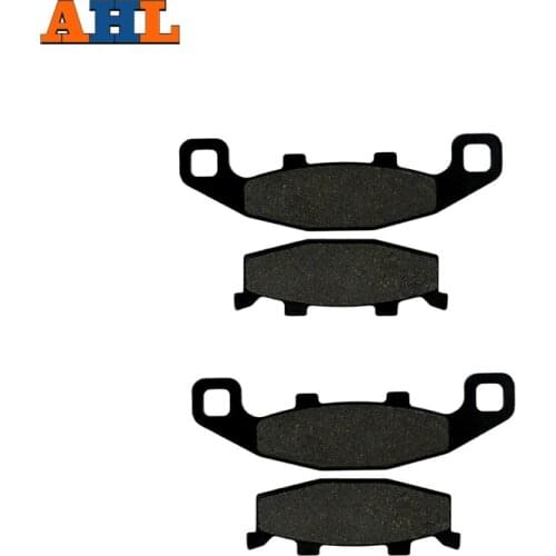 AHL 2 Pairs Motorcycle Brake Pads for KAWASAKI GPX 600 R (ZX 600 C)1988-1996 Black Brake Disc Pad