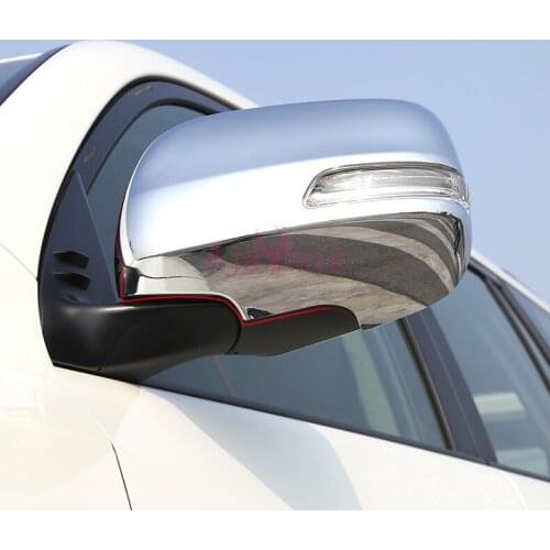 Accessories For Toyota Land Cruiser 150 Prado LC150 FJ150 2010-2018 Door Mirror Overlay Full Cover Trim Chrome Car-Styling