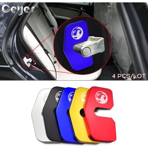 Ceyes 4pcs/lot Car Accessories Auto Decoration And Protection Door Lock Cover Case For Vauxhall VXR Insignia Astra Auto Stickers