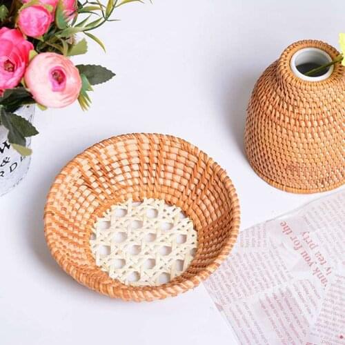 Bamboo Woven Saucer Handmade Tea Mat Rattan Woven Cups Holder Coaster Kitchen Supply Coaster Cups Holder Japanese Styles Pot Pad