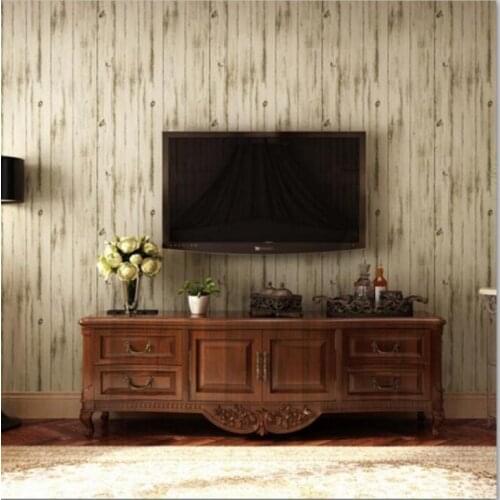 Beibehang Mediterranean retro nostalgia graining vertical stripes wallpaper bedroom wallpaper shop for TV backdrop wallpaper 3d