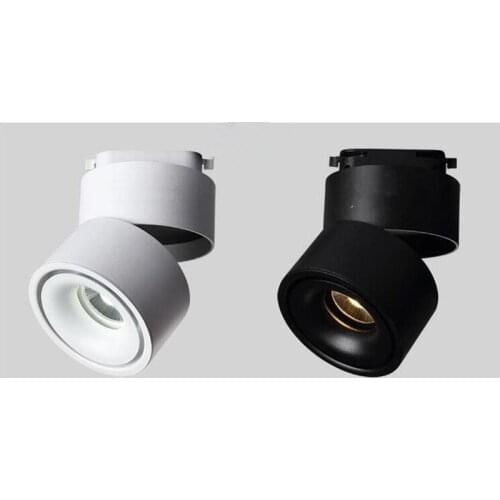 Free Shipping 8pcs Adjustable LED Track Lighting COB 15W 20W Indoor Rail Lamps For Living Room Shops Stores Dimmable