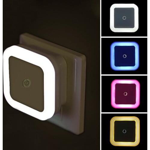 Wireless Light Sensor LED Night Light EU US Plug Mini Square Night Lights For Baby Living Room Bedroom Corridor Nightlight Lamp