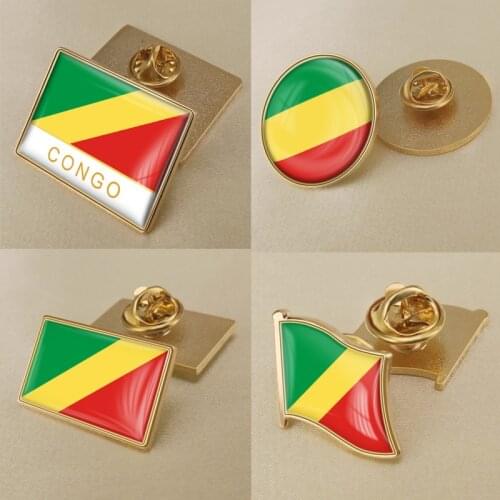 Coat of Arms of Congo Republic Flag National Emblem Brooch/Badges/Lapel Pins