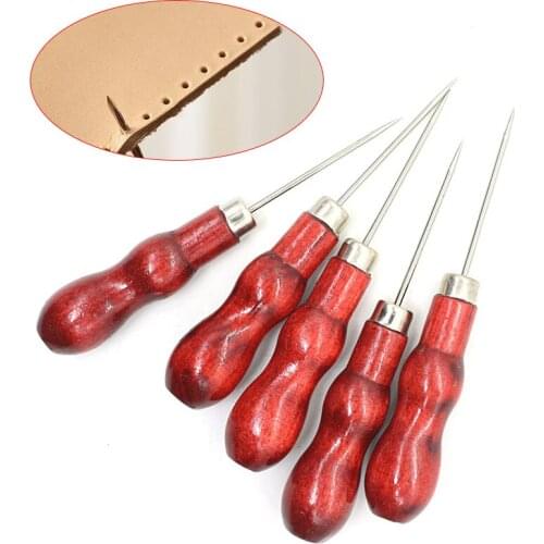 Wooden gourd awl with red wooden handle double gourd awl