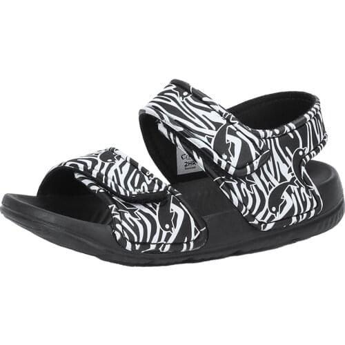 Childrens Summer Sandals Boys Girls Open Toe Fluorescent Dolphin Childrens Outdoor Sandals Soft Non Slip Beach Shoes 22-31