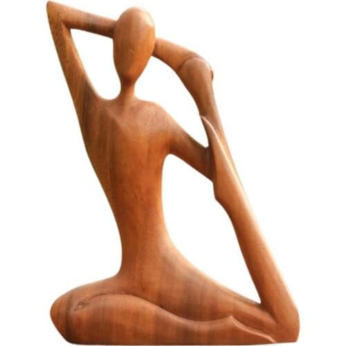 Yoga Figure Classic Posture Wear-resistant Fadeless Scratch-proof Resin Waterproof Yoga Sculpture for Decoration Crafts