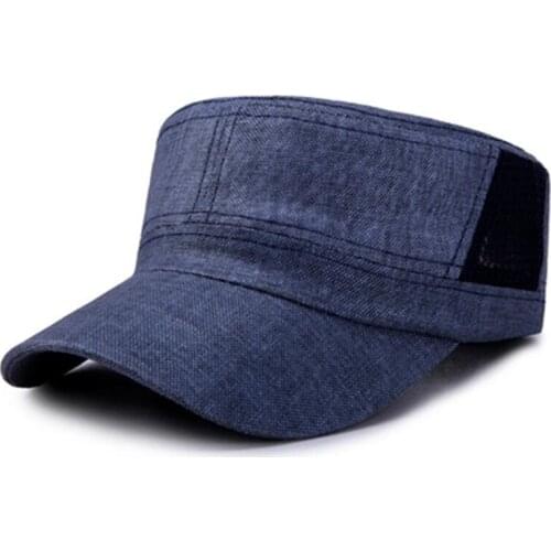 Snapback Cap Mens Spring Summer Breathable Mesh Army Military Hat Adjustable Size Casual Sports Cap Men Flat Caps Fishing Cap