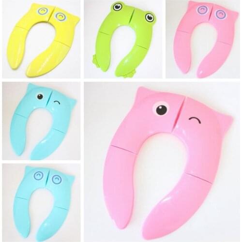 Cute Portable Folding Potty Seat Pad Kids Travel Baby Toddler Toilet Training seat Cover Cushion Children Pot Chair Pad