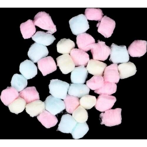 Wholesale 100pcs/pack Colorful Cotton Wool Balls Nail Polish Remover Cleaning Tool Cleaner Nail Art Manicure Tools