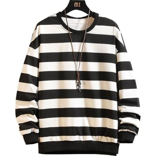 Hoodie Mens Sweatshirt Hip Hop Punk Pullover Streetwear Casual Fashion Clothes Plus SizeSpring Autumn Striped 2020