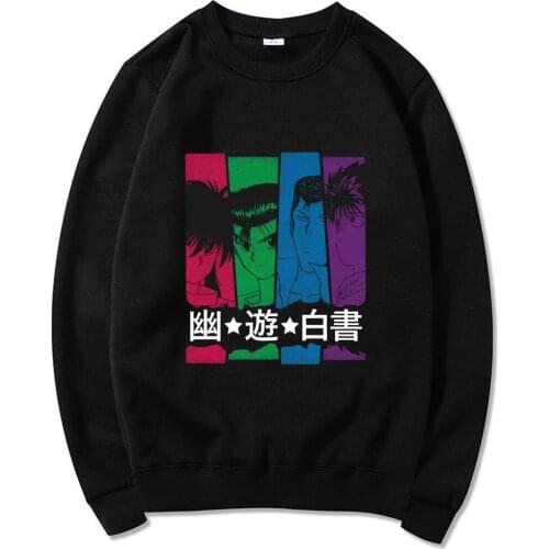 Japanese Anime YuYu Hakusho Harajuku Sweatshirt Men Women Spring Casual Fashion Pullover Tops Unisex Hip Hop Clothing Sportswear